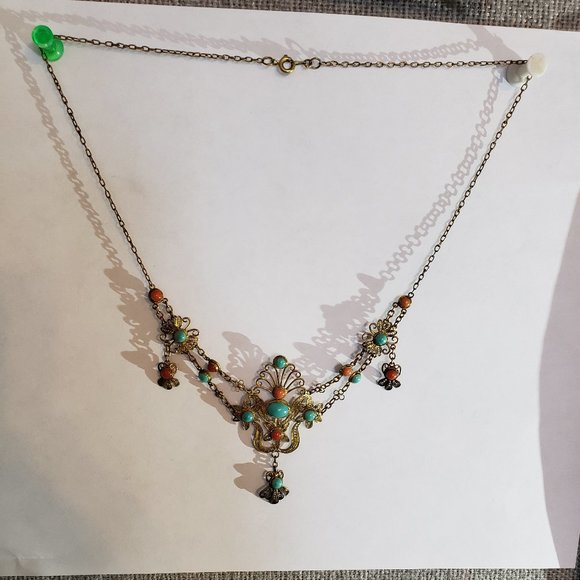 Vintage Gold over 925 Sterling Silver Necklace